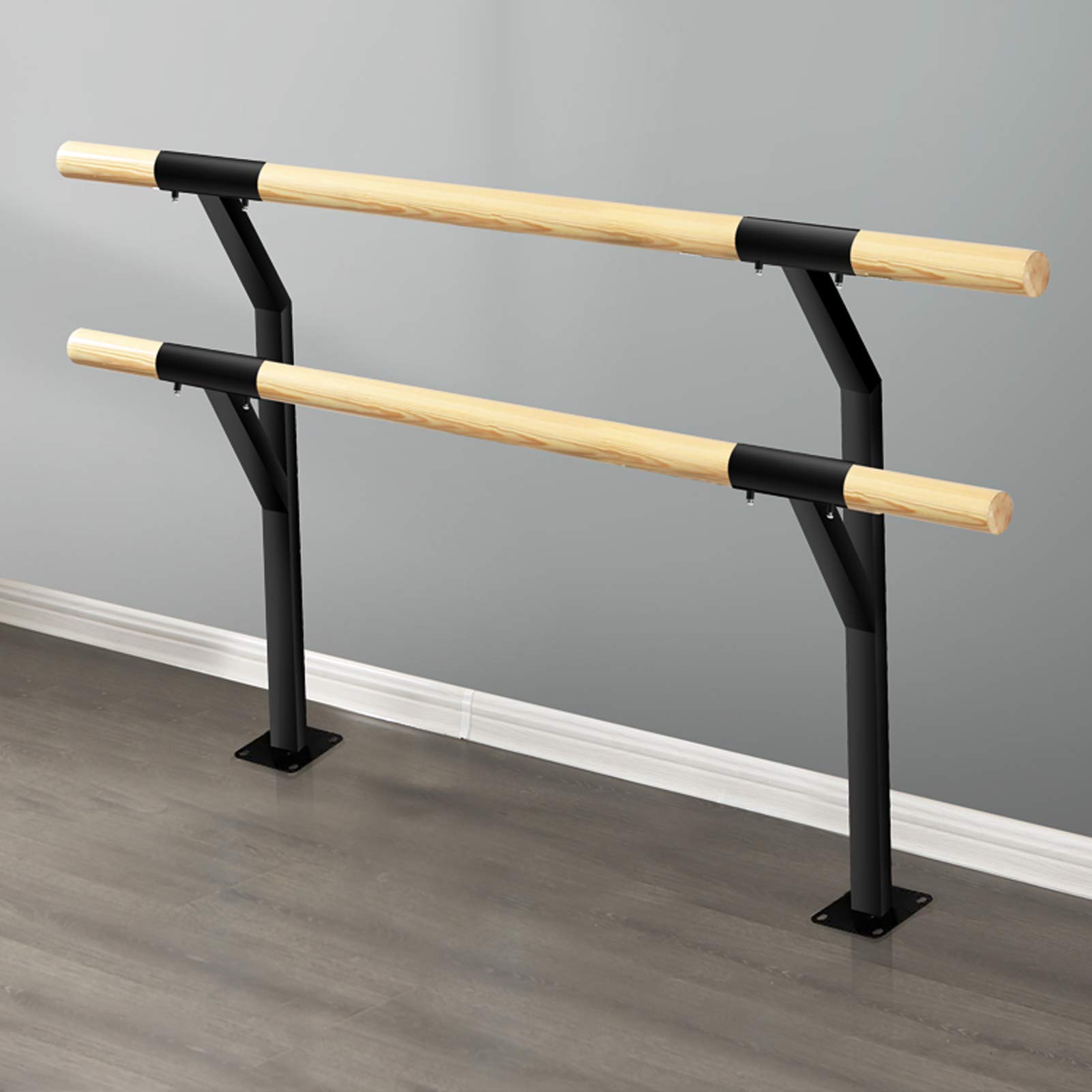 Barre de ballet, bâton de danse réglable, barre de ballet, barre de danse réglable debout, barre de ballet à double couche montée au sol, bâton de danse portable for enfants adultes, danse à domicile,