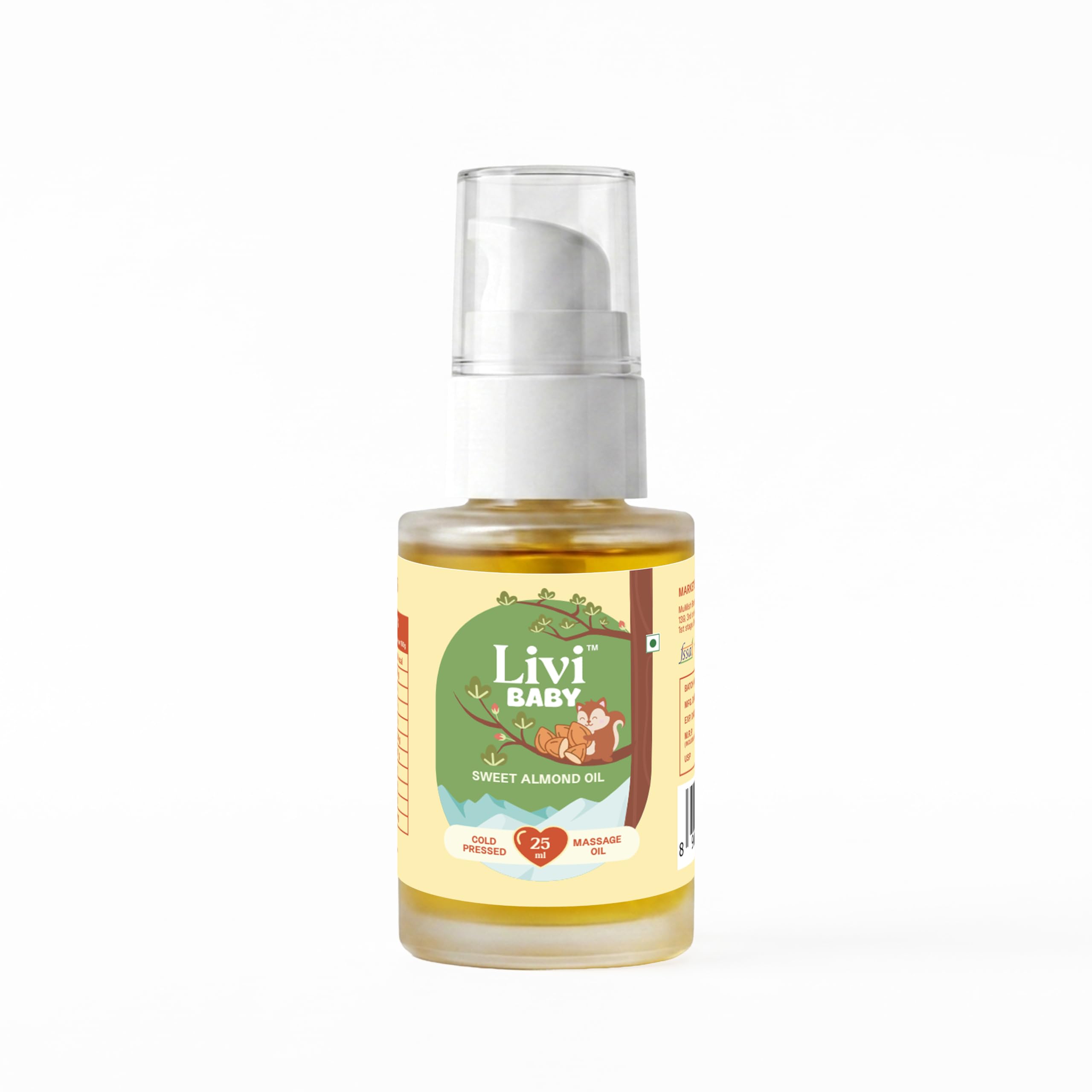 Livi Baby Sweet Almond Oil for Baby Massage/maalish, Skin & Hair Care | Cold Pressed Kashmiri Almond Oil for Newborns & Kids | Gentle Moisturization & Nourishment | Enriched with Vitamin E & Omega-3, 6 | 100% Pure & Natural | Single ingredient & Zero additives | 25ml-picture-10