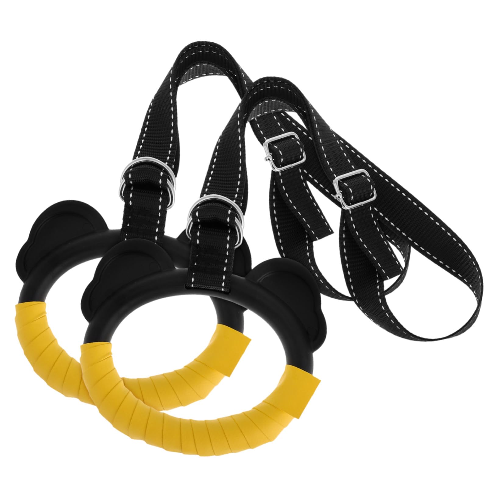 Mipcase Boys and Girls Fitness Rings Adjustable Straps Gymnastics Training Ring Set for Home Exercise Pull up Bars for Boys and Girls