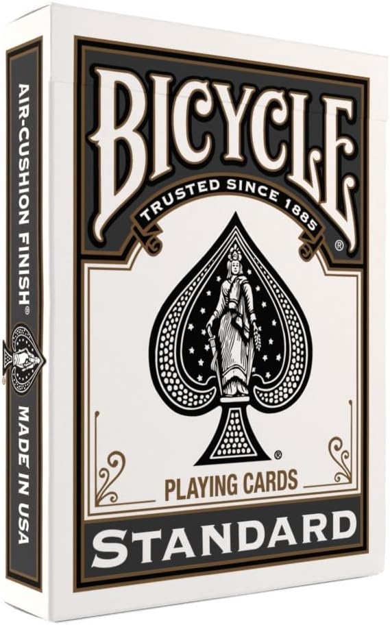 Bicycle Black Playing Cards, Standard Index Poker Size, Classic Deck of Cards for Poker, Blackjack, Family Game Night &amp; Card Games, Fun for All Ages