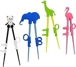 Meegoo Kids Chopsticks - Baby Training Chopsticks, Reusable Practice Chopsticks, Finger Sets of Learning Chopsticks for Kids and Children's Beginners 4 Pcs