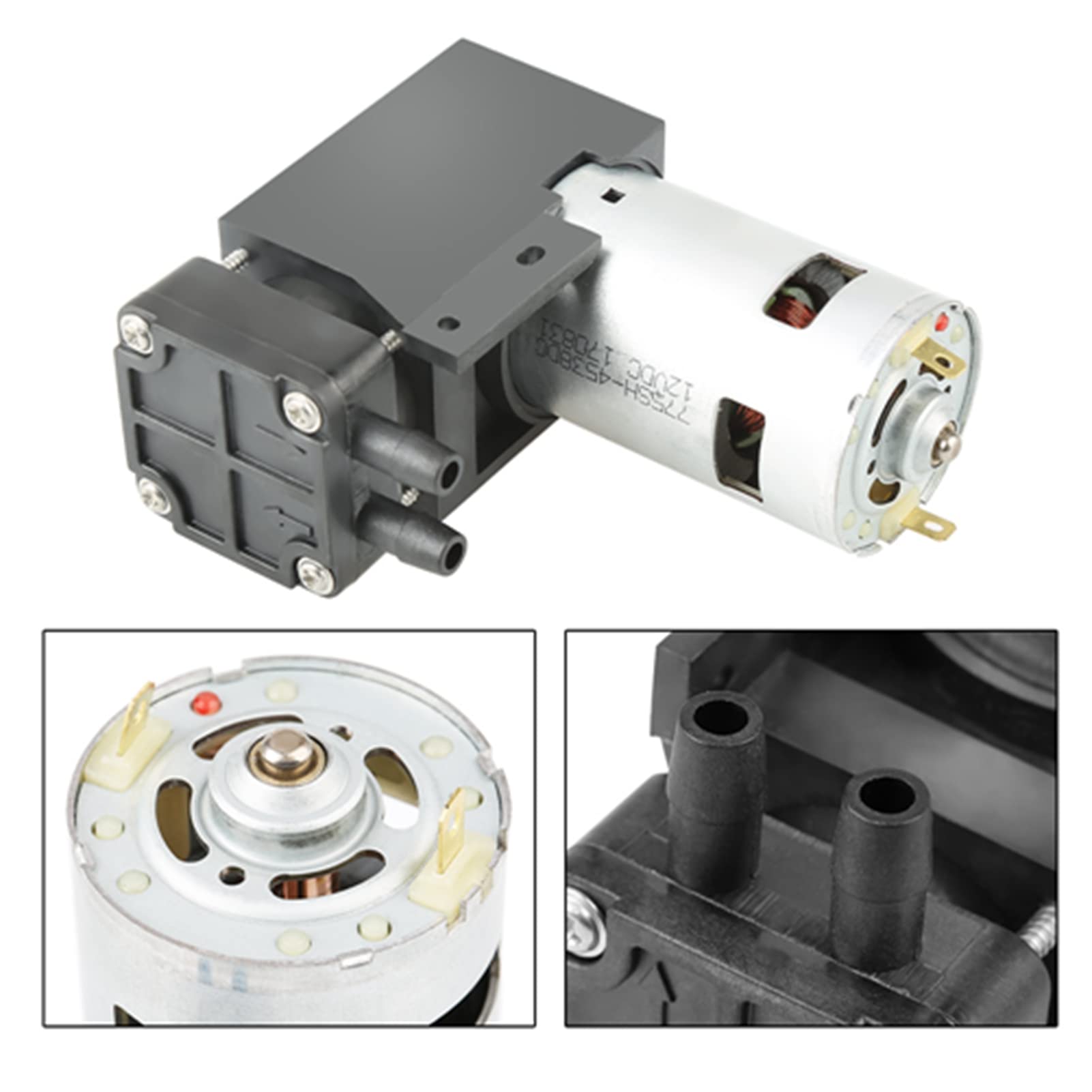 Bomba De Vacío Sin Aceite 12V 42W 85KPa 40L/min Vacío Pump Para De Frenos Y Climatización