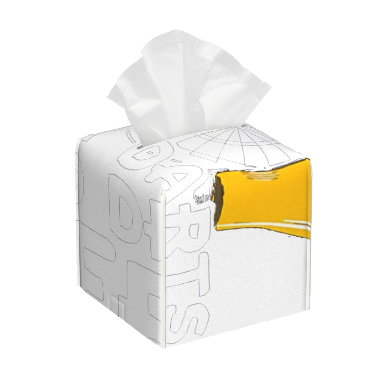 Darts Beer Square PVC Tissue Box Cover Modern Decorative Holder for Bathroom Vanity