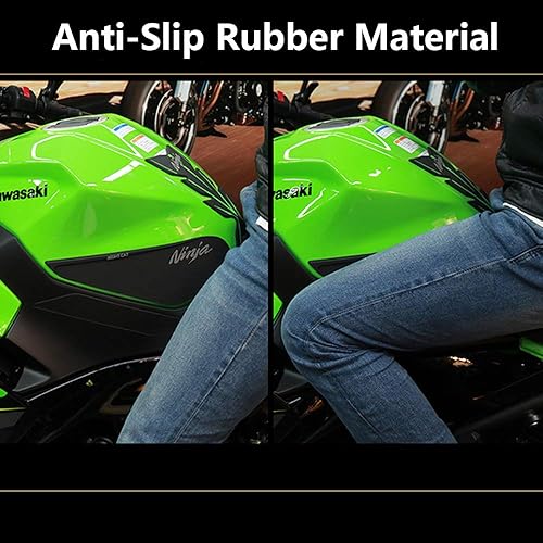 Miniatura 4 de Cubierta de goma para tanque de gasolina Ninja 400 para motocicleta, con agarre lateral de combustible, antideslizante, accesorios para Kawasaki