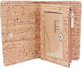Eco Cork Friendly RFID Blocking Wallet Bi-fold Card Holder Vertical Wall...