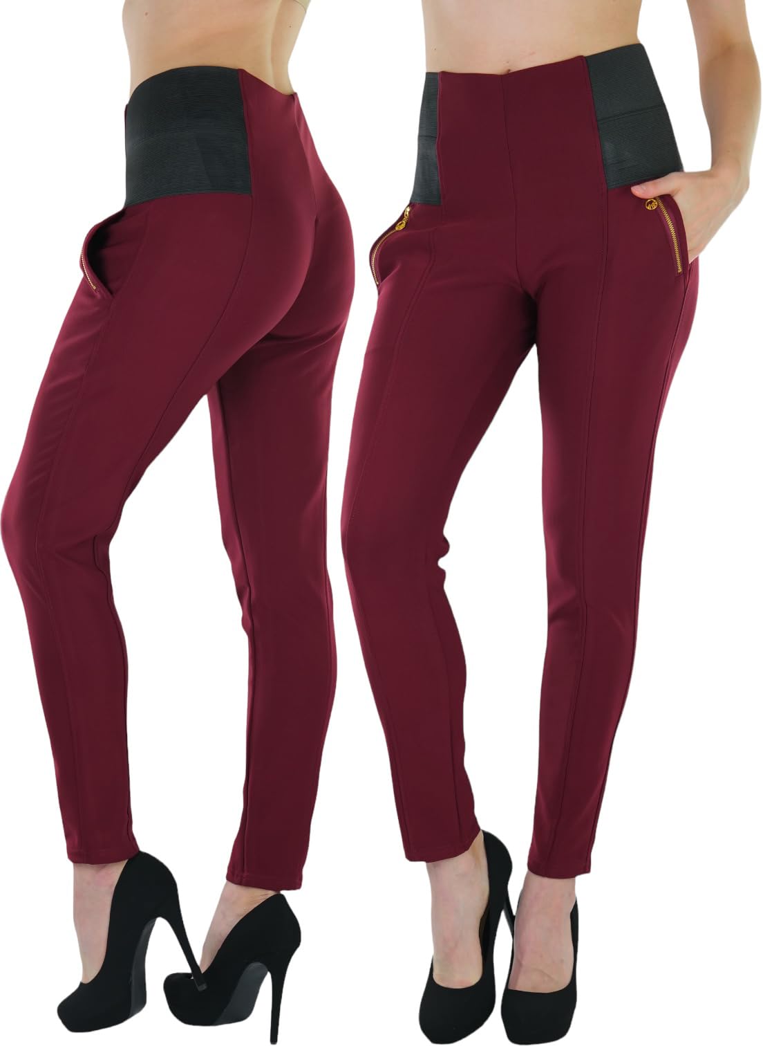 ToBeInStyle Womens Stylish Stretchy Twill Skinny Jeggings Pants
