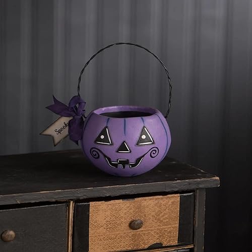 Bethany Lowe Small Purple Pumpkin Bucket