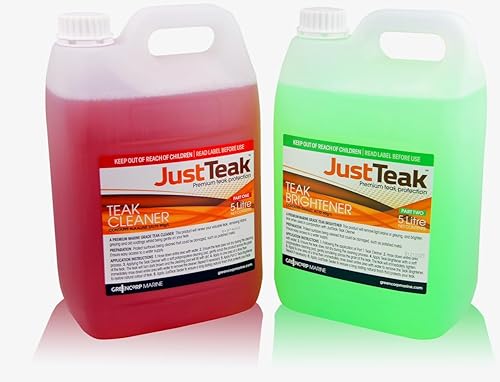 JustTeak Kit de limpiador y abrillantador Elige entre 3 tamaños diferentes Limpia rápidamente tu teca en 2 partes Suave pero funciona JustTeak Kit de limpiador y abrillantador Elige entre 3 tamaños diferentes Limpia rápidamente tu teca en 2 partes Suave pero funciona