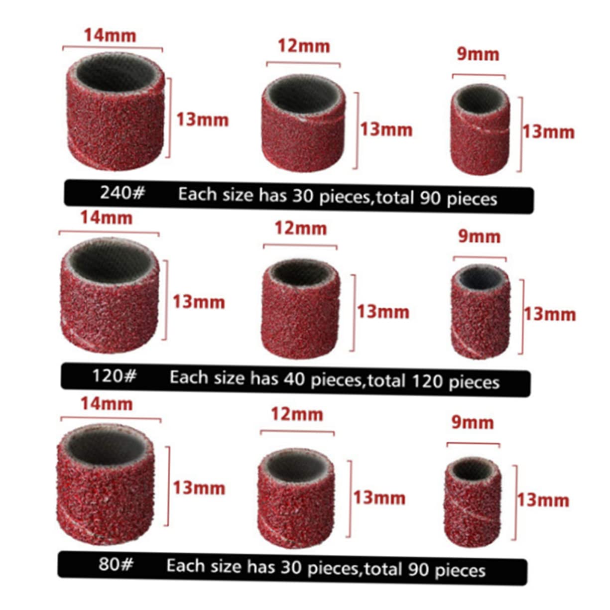 LIFKOME 307pcs Sand Ring Set Electric Emery Papers for Polishing Metal Iron Aluminum Wood Ceramic Easy to Use