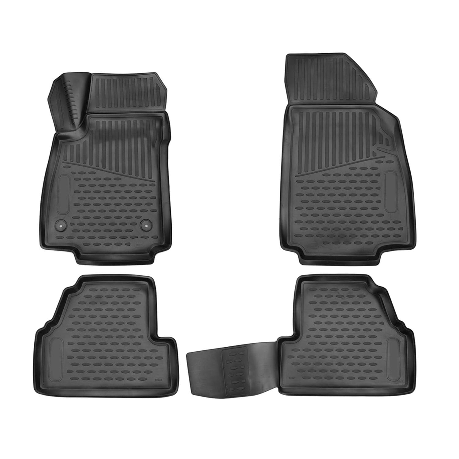 Tapis de Sol Compatible avec Opel Mokka 2016-​2019 Caoutchouc TPE Noir