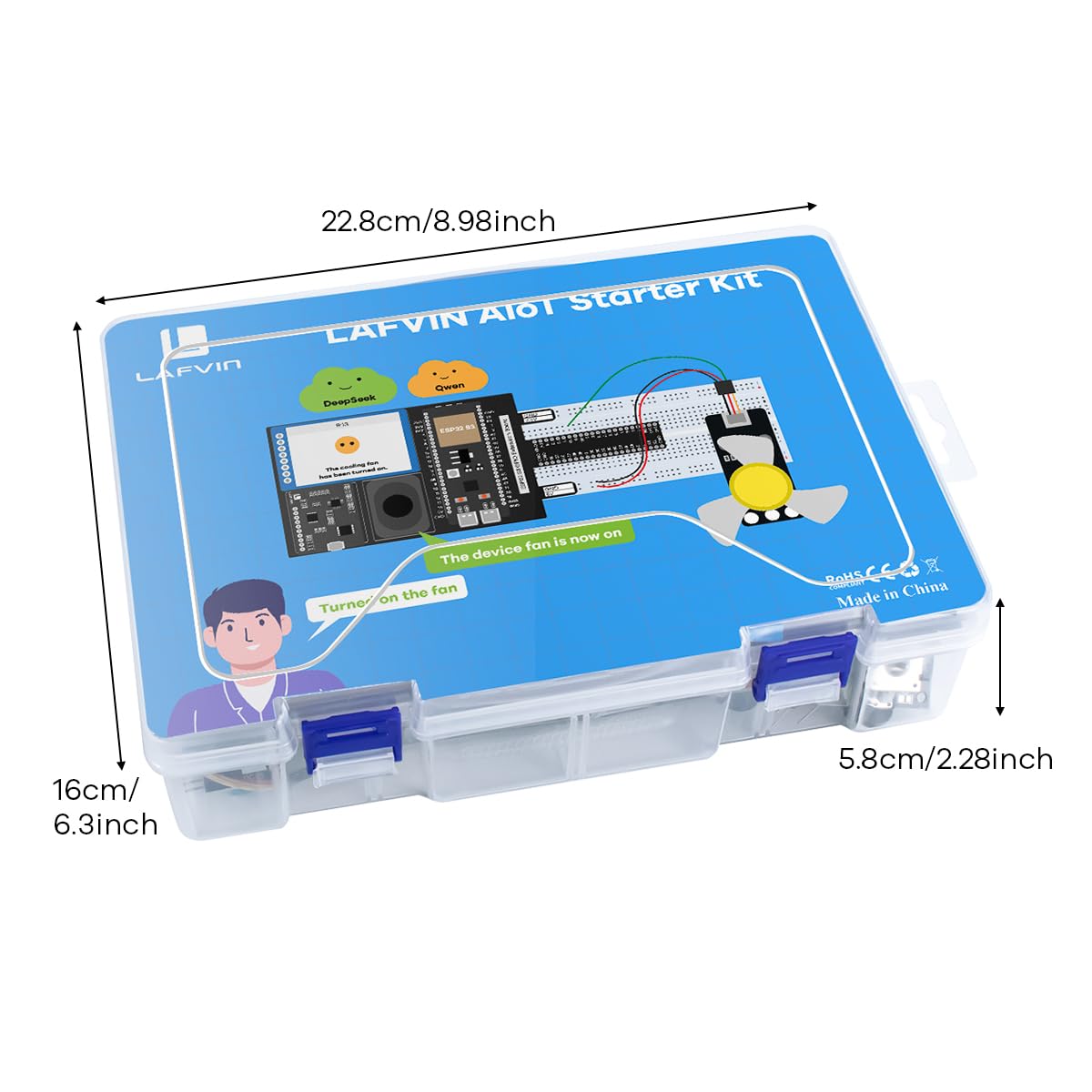 LAFVIN AIoT Starter Kit per ESP32-S3 con Tutorial sull'interazione AI e IoT Compatibile con Arduino IDE