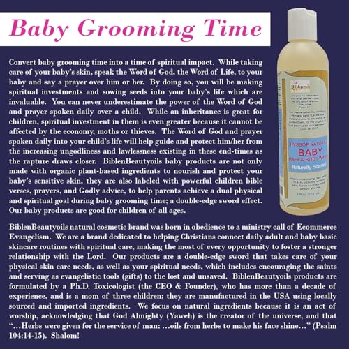 Image of Cleanse Me With Hyssop Natural Baby Body Wash and Shampoo, Herbal Baby Shampoo and Body Wash Infused with Hyssop, Lavender, and Jasmine Natural Fragrance for Cleansing Baby's Sensitive Hair and Body