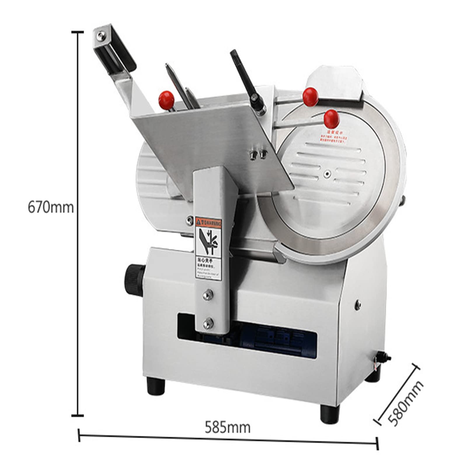 Affettatrice per Uso Domestico o Commerciale, Affettatrice Affettatrice Elettrica Pane Carne Formaggio e Altri Alimenti Affettatrice Automatica Scaglie Commerciali Piedini Antisciv
