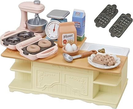 Sylvanian Families - Kitchen Island Jogo Conjunto de Cozinha, 3+ Anos, Multicor, 5442