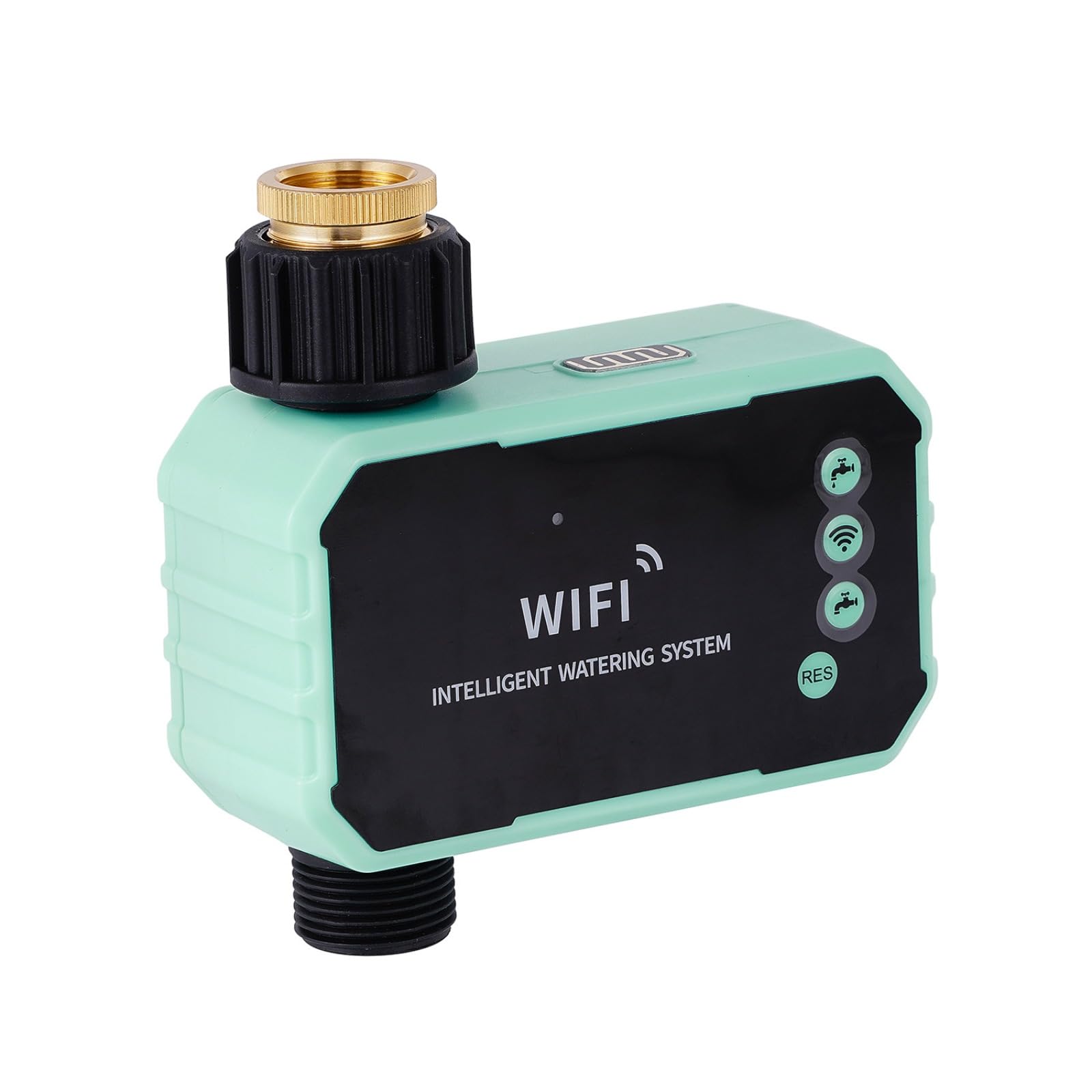 Regolatore di irrigazione WiFi automatico da giardino con sensore di pioggia IPX5 Controllo del rubinetto alimentato per prato