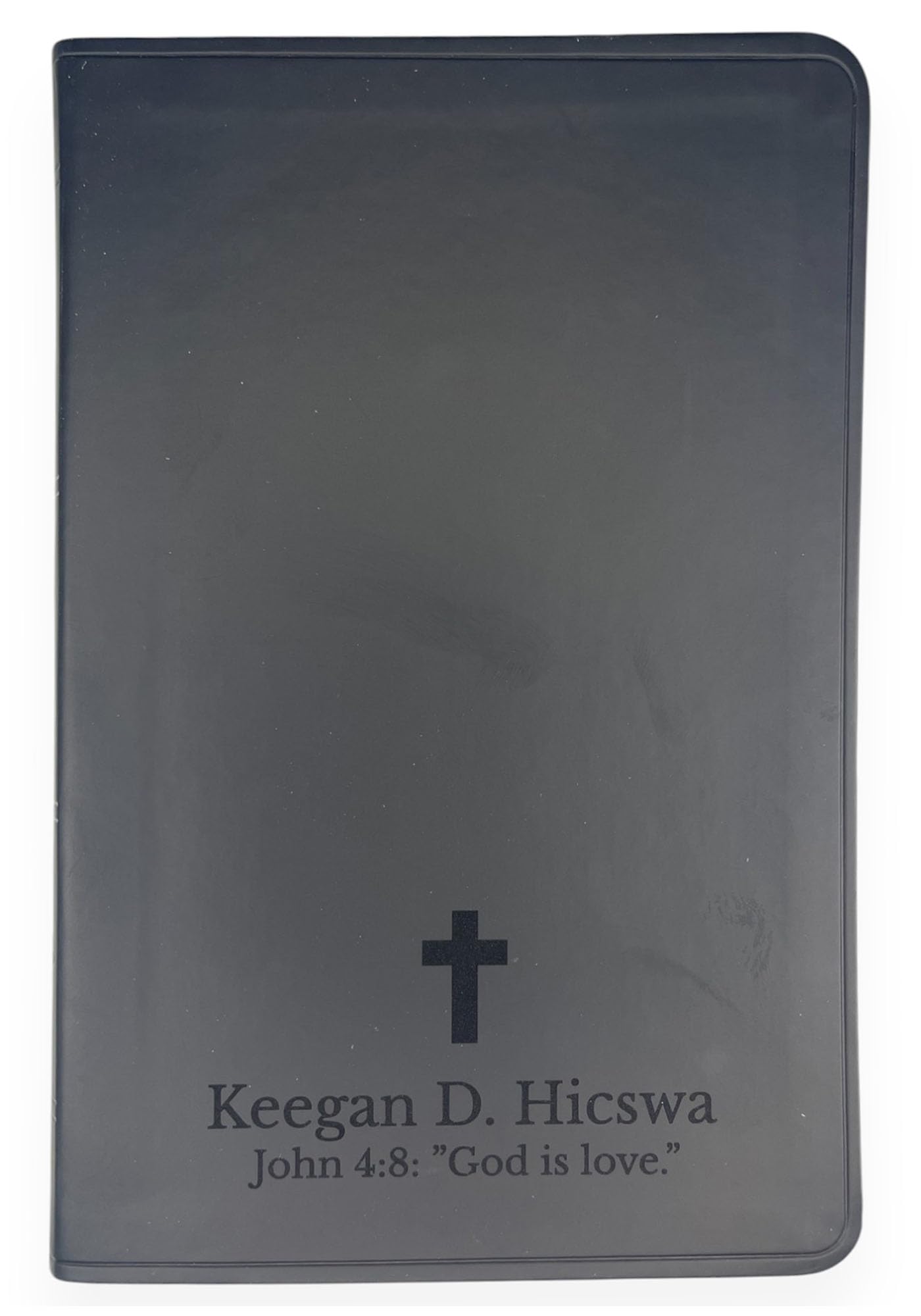 Personalized ESV Thinline Bible Large Print English Standard Version Faux Leather Holy Bible ESV with Custom Name, Date and Text | Custom Gift for