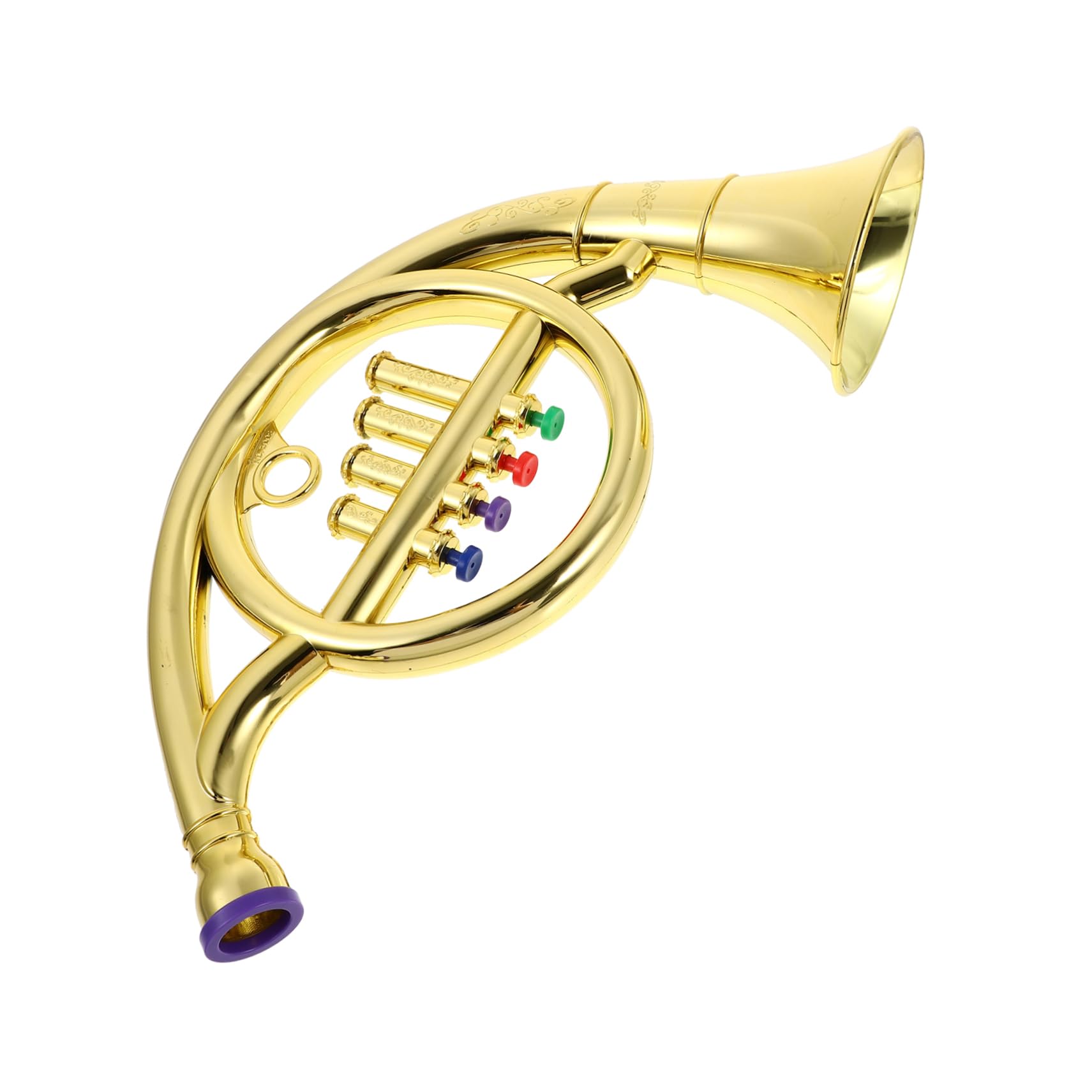 Sosoport 1Pc Simulated French Horn Model for Lifelike Performance Prop for Stage Shows Birthday Home Decoration and Music Lovers Horn