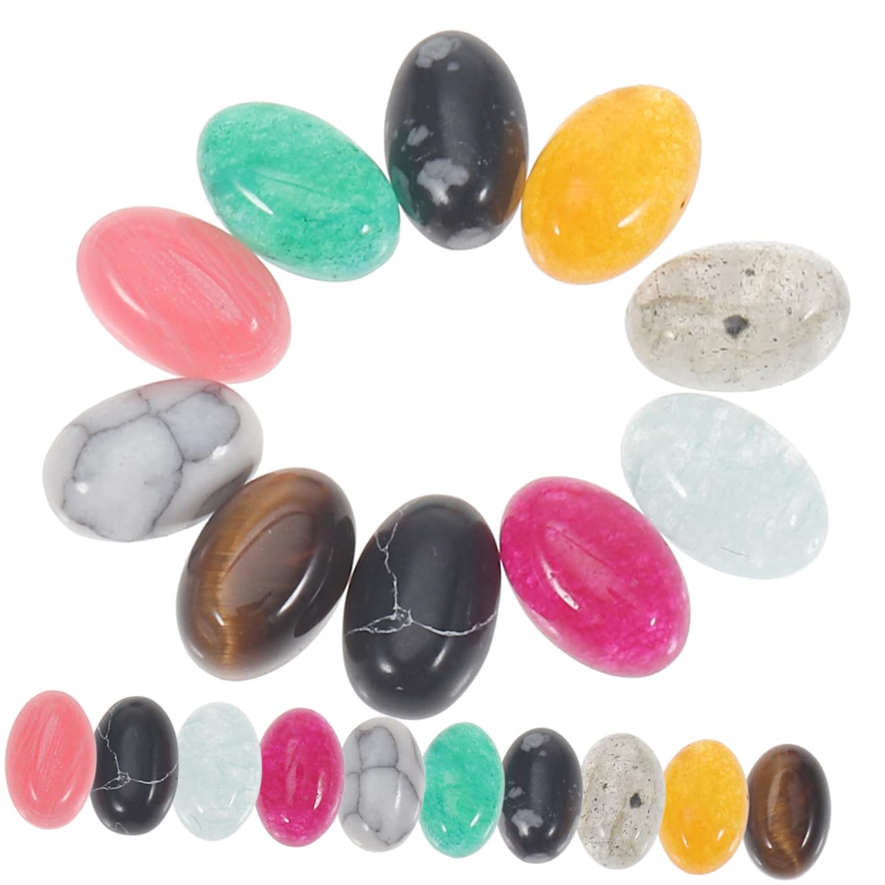 5 Set Di Pietre Naturali Economiche Per Progetti Decorativi Di Creazione Di Gioielli 20 Pezzi * 5