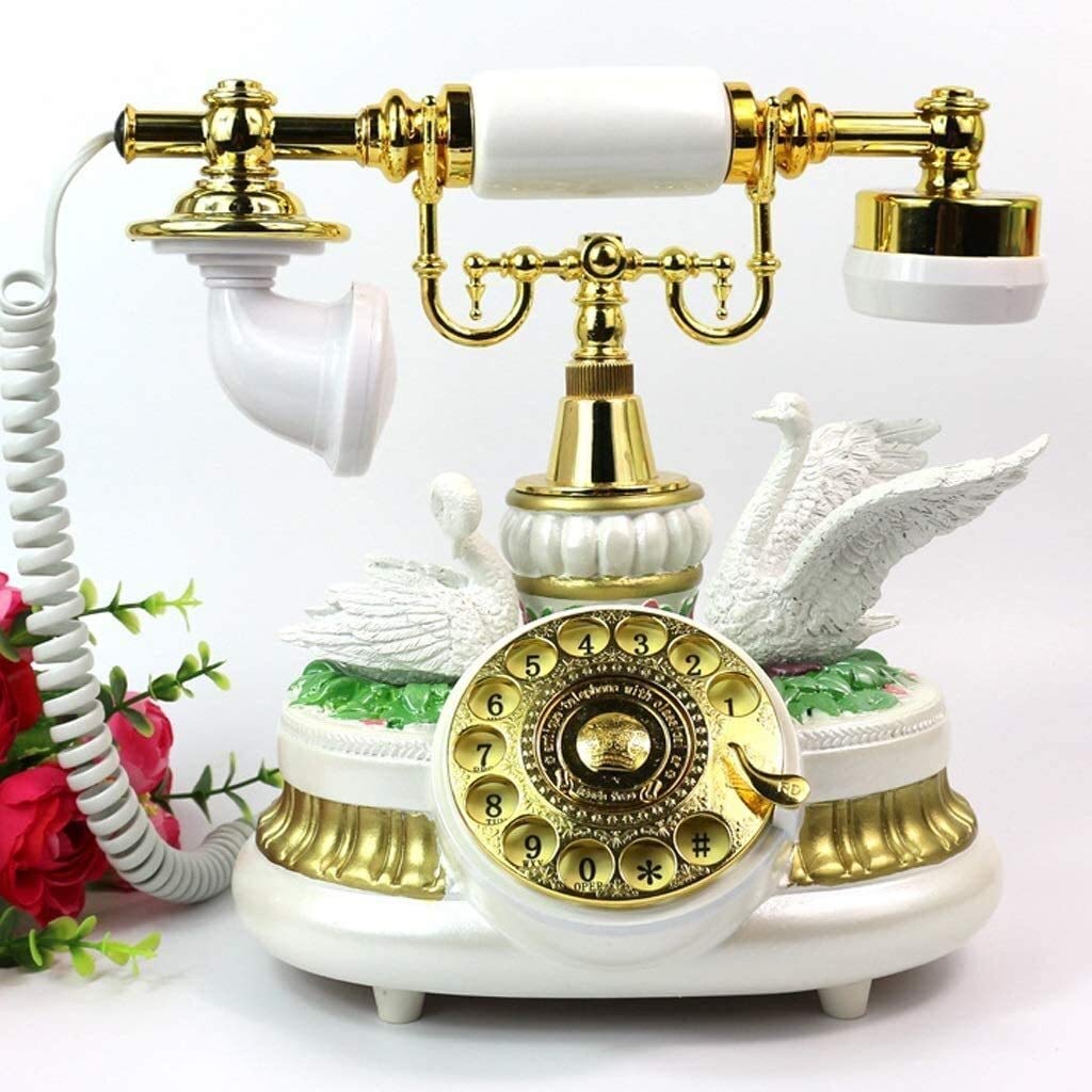 Telefon domowy Telefon europejski Gramofon Antyczny telefon retro Zabytkowy telefon stacjonarny