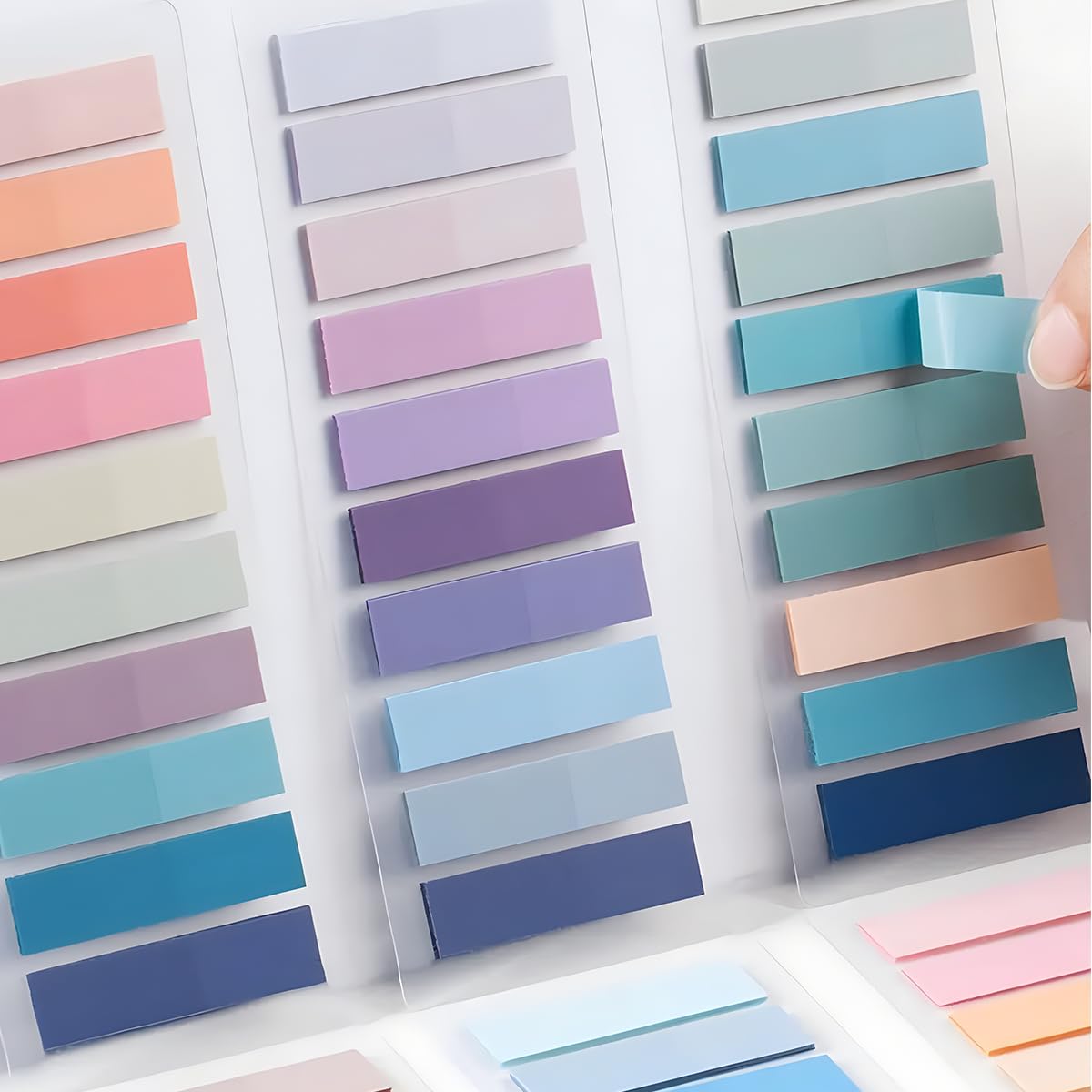 Segnapagina Adesivi Trasparenti Colorati 2400 Pezzi 12 Stili per Ufficio Scuola