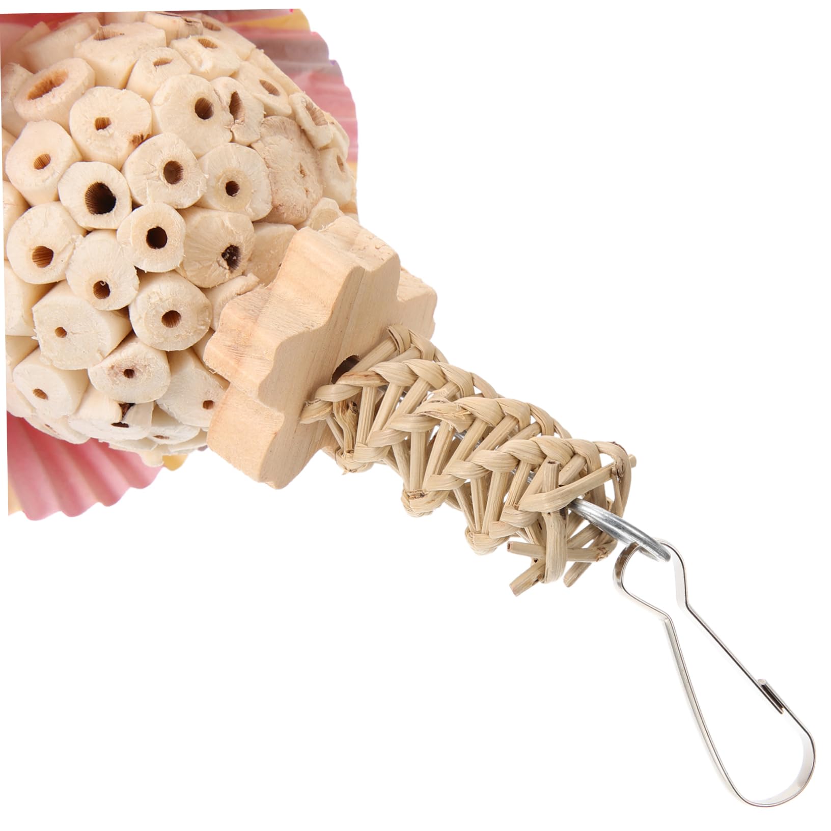 BESPORTBLE Parrot Chewing Toy Suspendu pour Oiseaux Jouet à Mâcher Amusant Et Décoratif pour Perroquets Et Calopsittes pour Forage Divertissement des Oiseaux