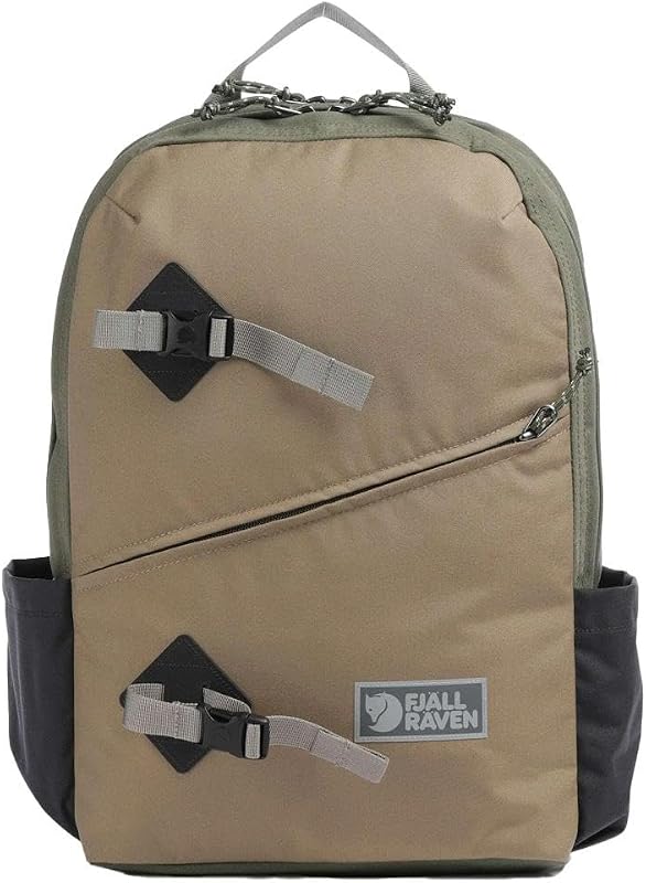 Vardag Backpack 17 - Classic Daypack, Recycled Fabric Construction - School, Travel, Green-Clay, One Size