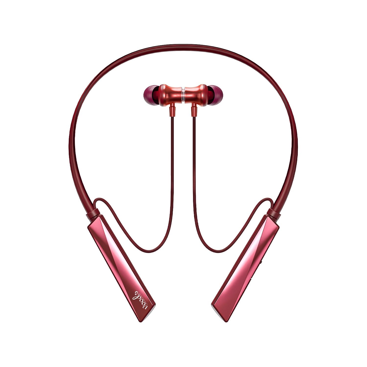 Newly Launched Ultra Voice Changer Neckband with 5 Voice Feature, Vibration Alert & Magnetic On/Off Buds, 130H Standby time, Dual Pairing, Fast Charging, Flexible Band with IPX6 Rating (Red)-image-32