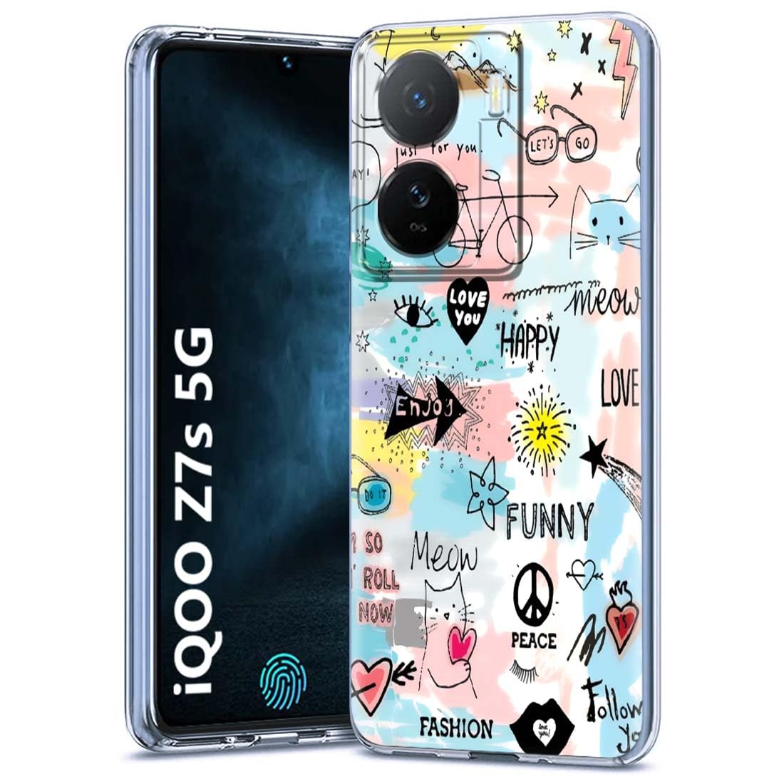 Fashionury Soft Silicon Printed Designer Mobile Back Cover for iQOO Z7s 5G -D0126 (B0CCNLSZMR) Amazon Price History, Amazon Price Tracker