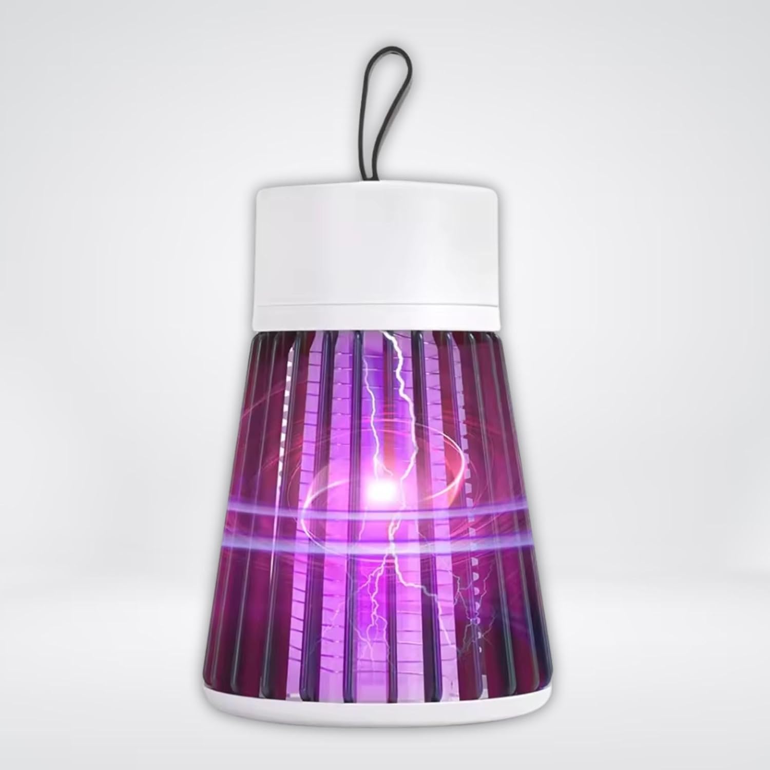 mosquishock Mosquito lamp 3-in-1 Akku-Moskitolampe – wasserdichte, Tragbare und Aufhängbare Insektenabwehr für drinnen und draußen, Effektiver Moskito-Zapper für Outdoor-Schutz(Grau)