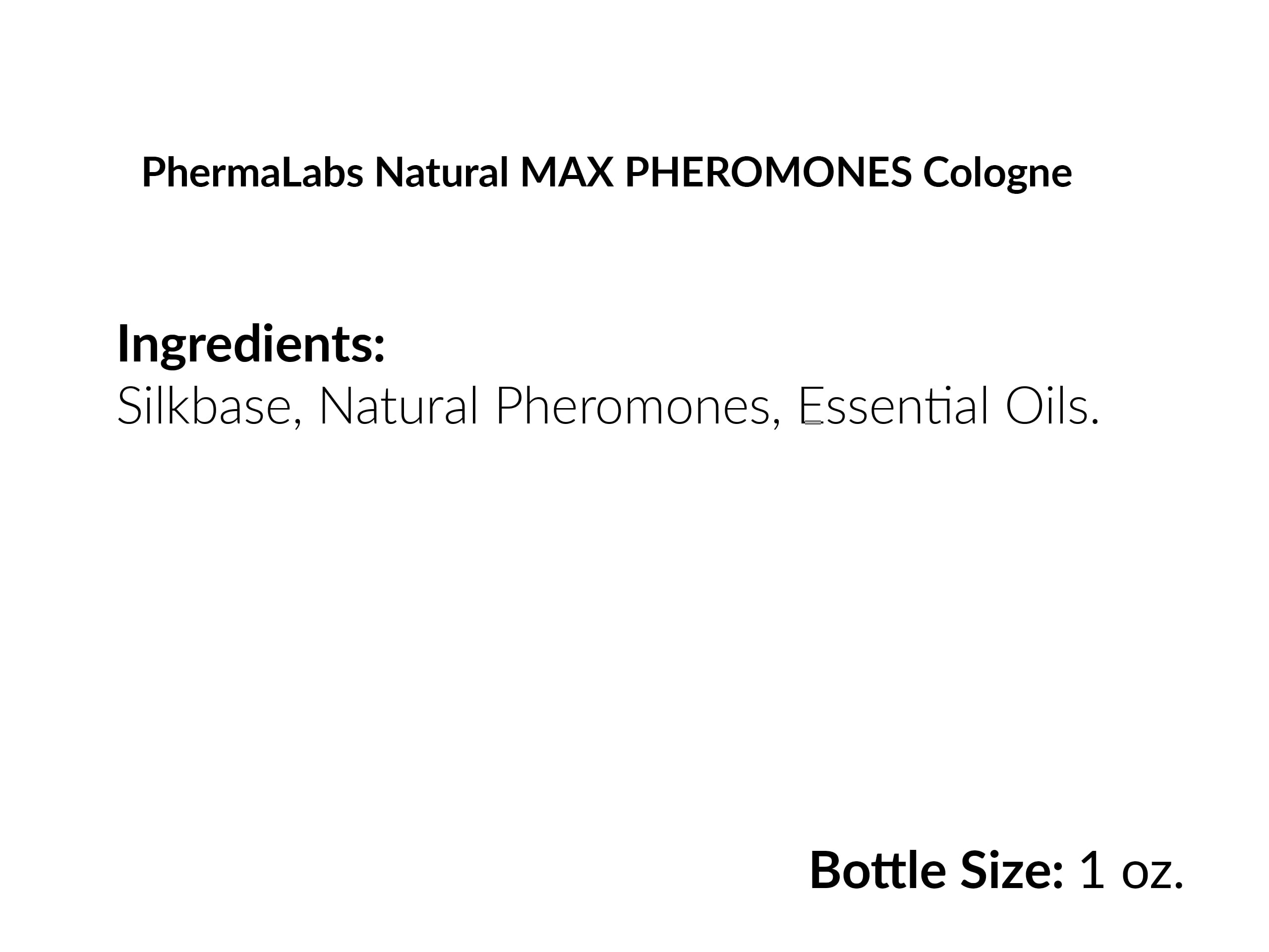 PHERMALABS Alcohol-Free Luxurious Pheromone-Enhanced Natural MAX Cologne Scent Number 3 For Him - Captivating, High Potency Infusion Formulation in a 1 oz Bottle