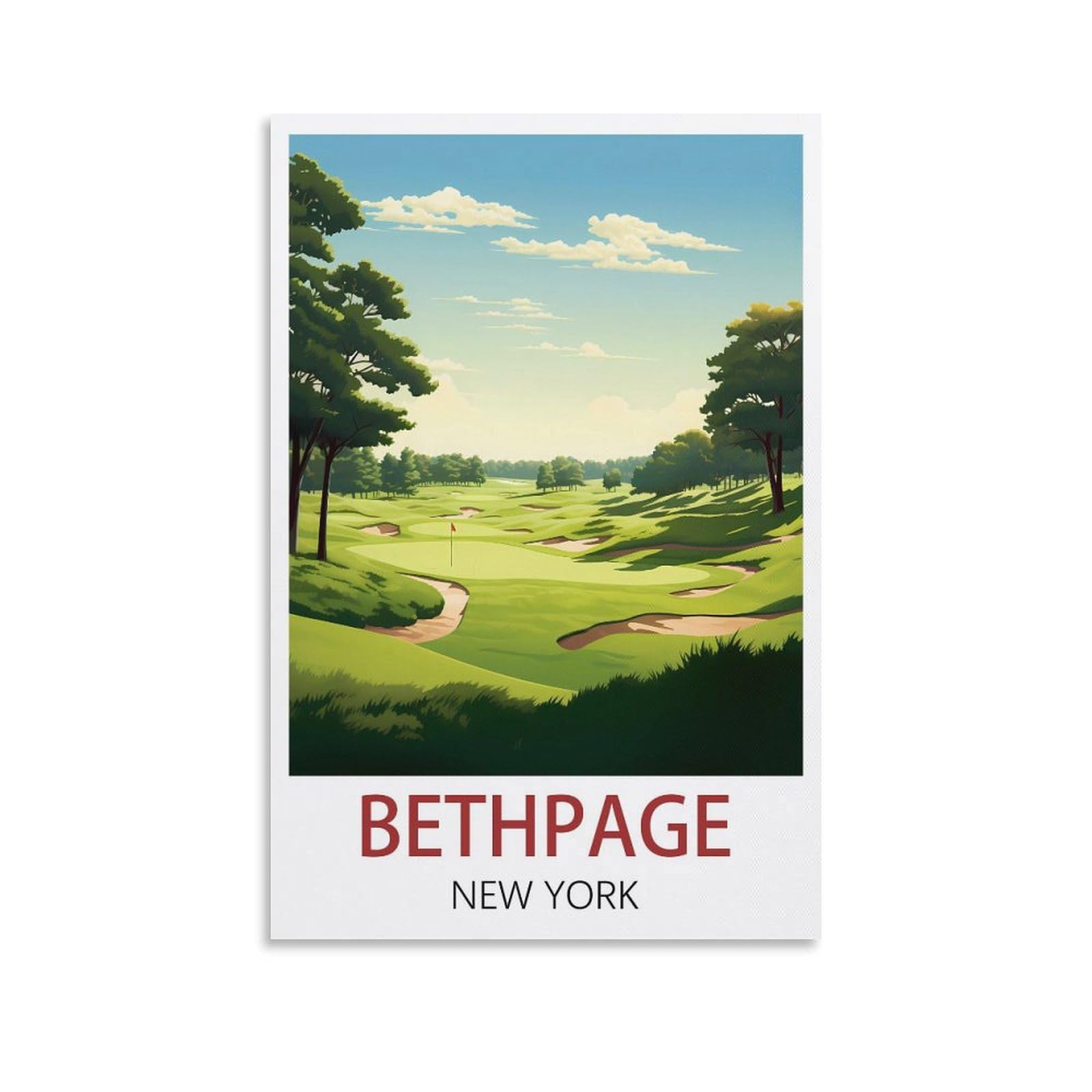 EZMLFA 5D Diamond Painting Kits for Adults,Bethpage New York,Diamond Painting,Landscape Gem Art Kits Adult and Crafts Home Decor 40x40cm