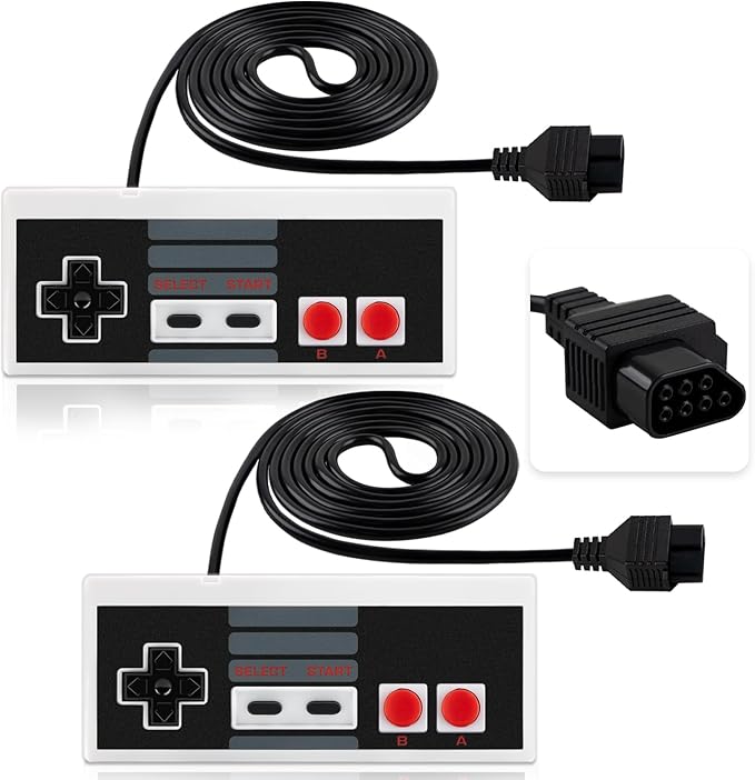 NC Classic NES Controllers for NES 8 Bit Entertainment System Console Control Pad(2PCS)
