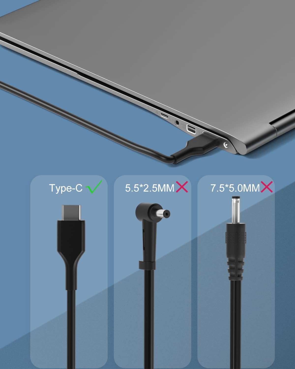90W Laptop Charger Compatible for Asus Vivobook S17 18 14 15 16 Flip OLED K3704 M1807HA S5606MA S5606CA M5606UA M5606WA TP3604 S5506MA M5406WA S5406MA K3405VF A21-090P2A UX5400Z USB C