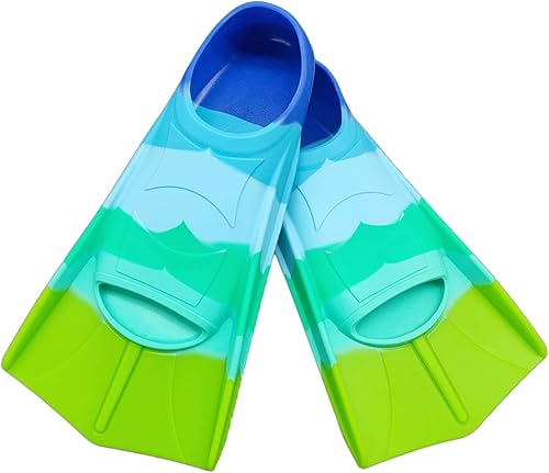 Aletas de natación para niños, cómodas aletas de silicona para nadar y bucear, tamaño adecuado para principiantes, niños, niñas, niños y adultos