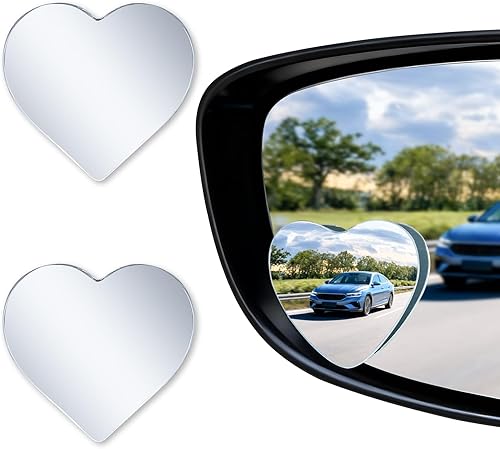 Miniatura 9 de LivTee Espejos de punto ciego, espejos retrovisores convexos de vidrio HD sin marco, gran angular ajustable para espejo lateral, accesorios Ovalado