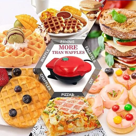 3 In 1 Waffle Iron Home Appliances Kitchen Easy To Clean, 4 Inch, Perfect For Breakfast Waffle Maker, Electric Waffle, Mini Waffles Maker Machine For Home- (350 Watts) (color red) 8 61gn2CORQtL