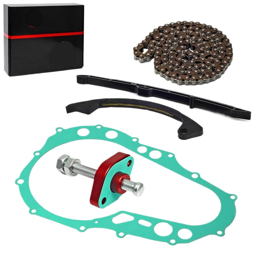 Kit tendicatena e guarnizioni per guide catena di distribuzione compatibili con Quadsport Z400 LTZ400 2003-2008 12771-29F00 12811-07G00