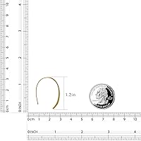 Vista 12 de Handmade Pull Through Earrings 925 Sterling Silver Earrings Hypoallergenic Open Hoops Drop Dangle Threader Earrings for Women Trendy Fashion