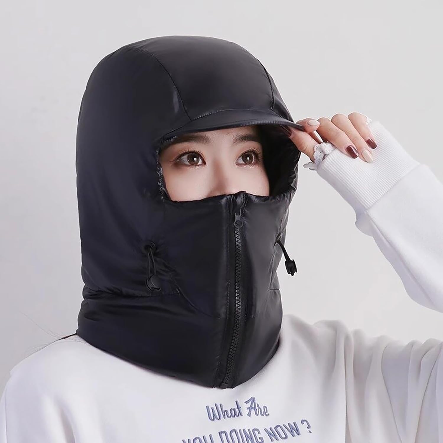 Men Hat Earmuffs Warm Trapper Hat for Skiing Skateboarding Thick Windproof Balaclava for Cold Weather - Image 7