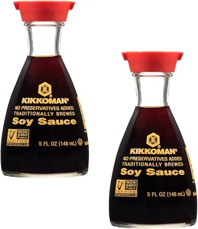 Amazon.com: Kikkoman Less Sodium Soy Sauce Bottles - Pack of 2