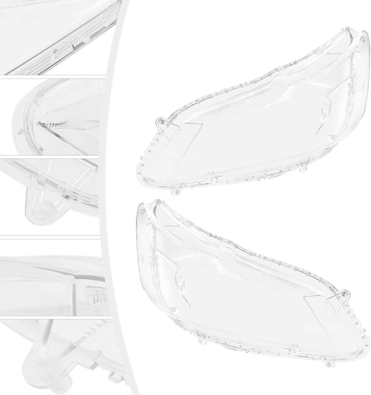 Pair Headlight Lens Cover Compatible with Honda Accord 9.5th Low Configuration 2016-2017 Left & Right Side Car Headlamp Lens Cover Clear Headlight Cover Headlamp Cover (Left+Right)