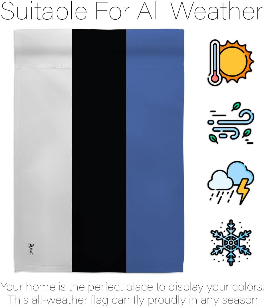 Estonia Garden Flag - Regional Nationality Nation International World Country Particular Area - House Decoration Banner Small Yard Gift Double-Sided Made in USA 13 X 18.5