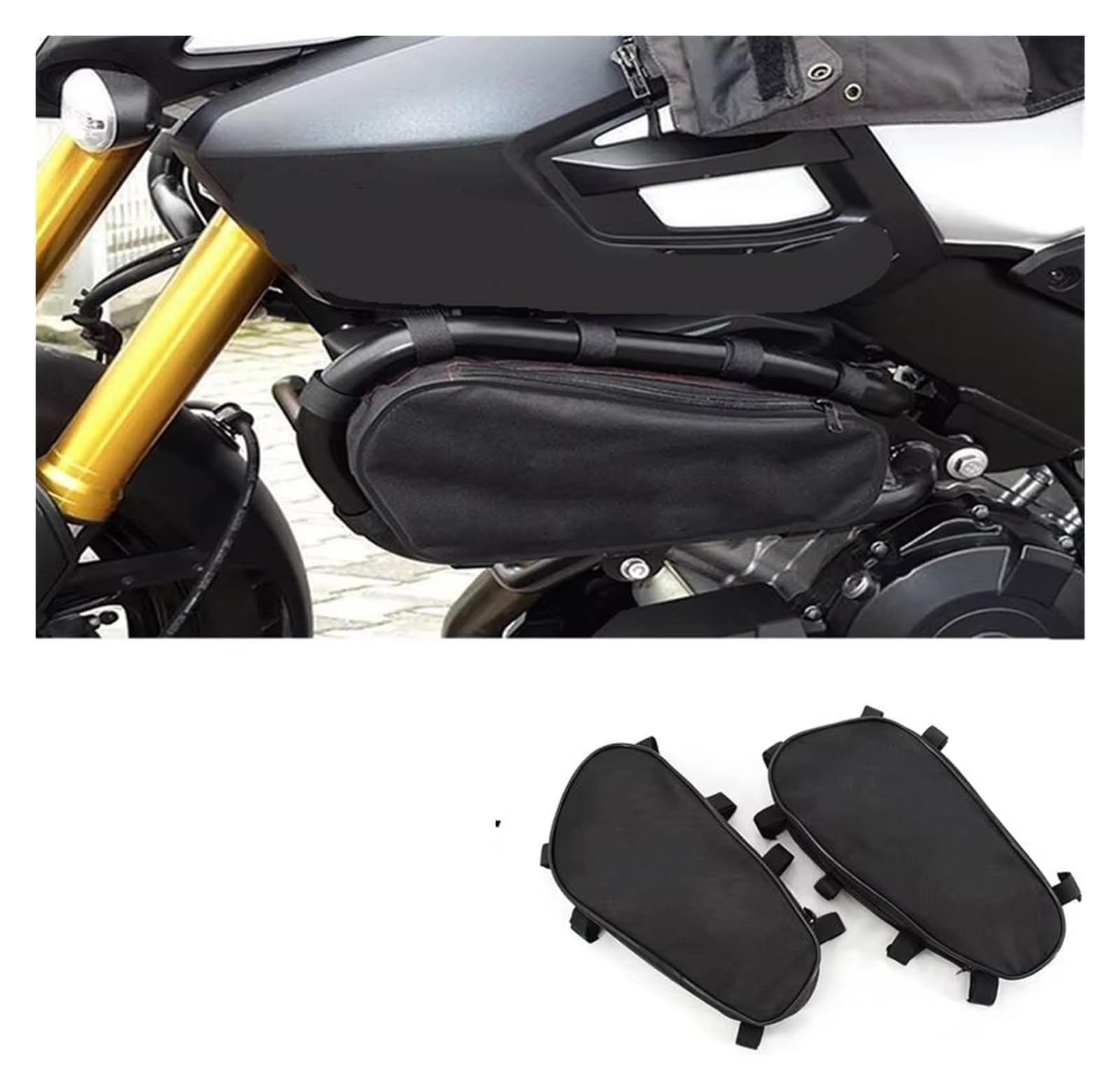 Moto Paraurti Borsa per Suzuki per V-Strom per DL1000 2014-2020 Telaio per Moto Barra di Protezione Laterale in Nylon Paraurti Borsa da Sella per Bagagli