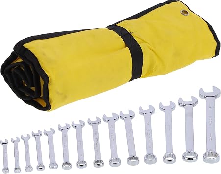 14Pcs Wrench Set Open End Double Purpose Combination Wrench Spanner 45 Steel Manual Fasteners
