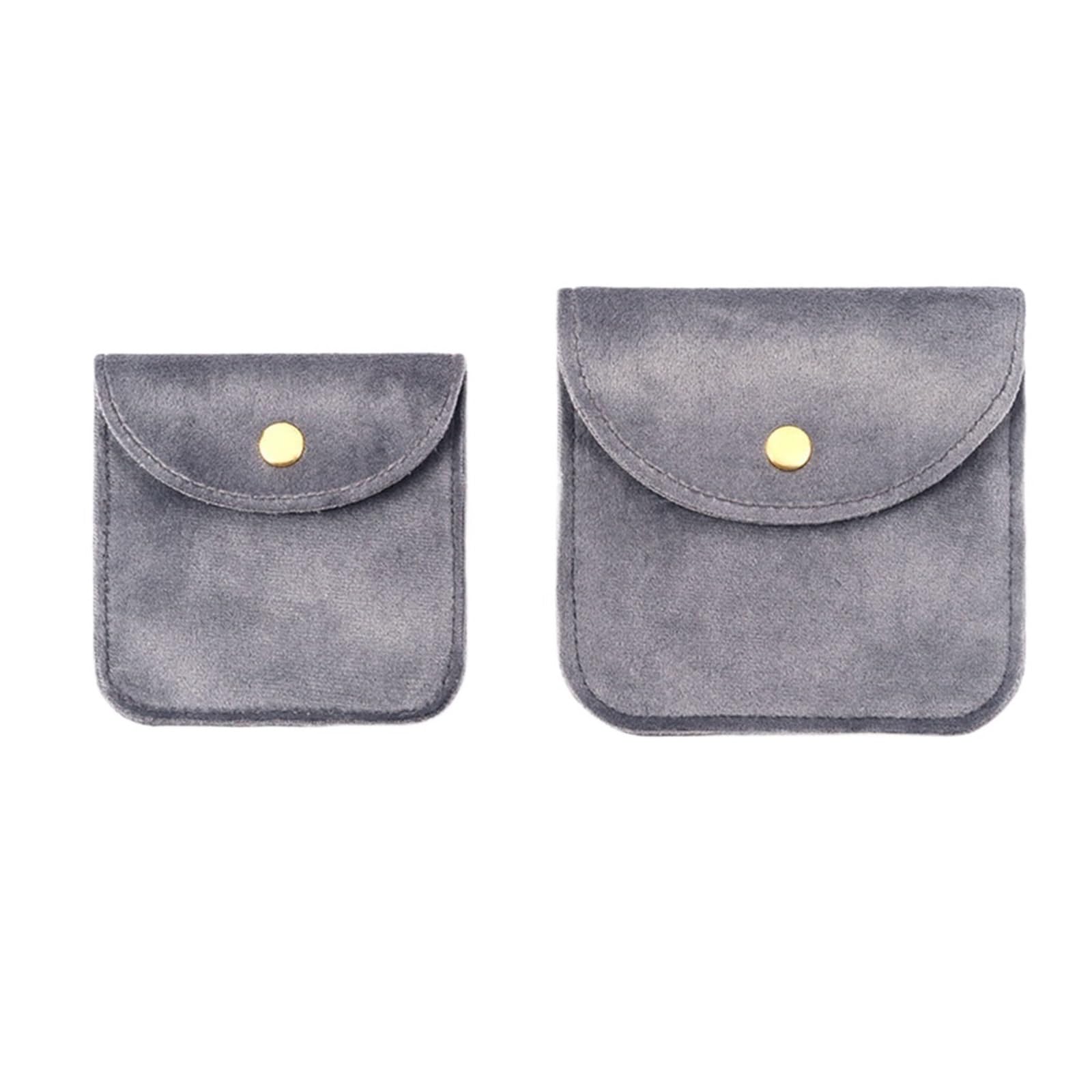 SHENJMAI Velvet Jewelry Pouches Snap Button Jewellery Pouch Velvet Bag Envelope Jewelry Necklace Bracelet Storage Wedding Bags Packaging(Color 4,10x10cm)