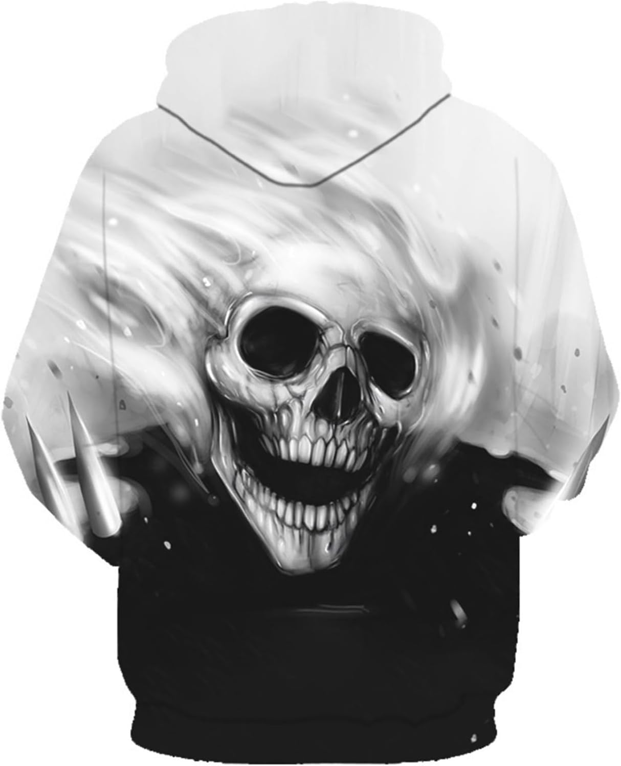 [Taopagii] パーカー メンズ プルオーバー フード付き 髑髏柄パーカー 大きいサイズ 欧米風 おしゃれ 総柄 3Dプリント