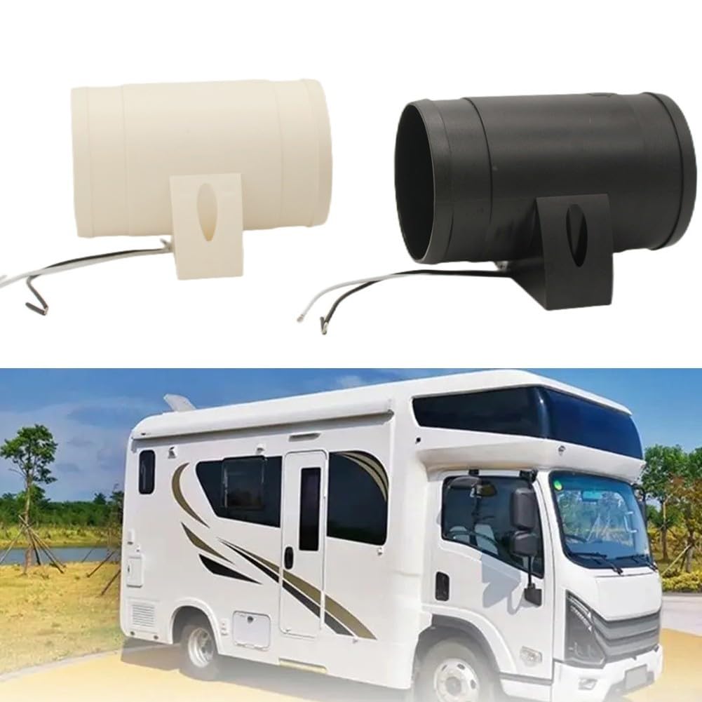 Souffleur d'air en ligne 12 V économe en énergie pour bateaux, idéal pour la ventilation de cale et de cabine (noir)