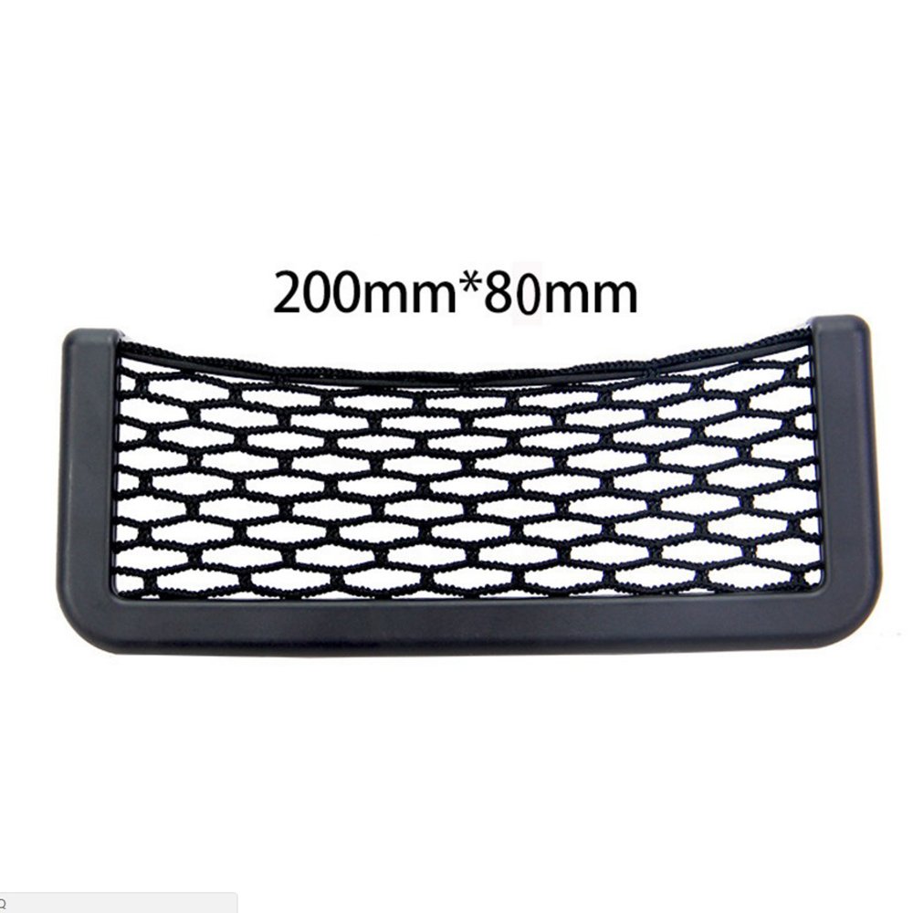 SZSS-CAR 2 Pieces Car Net String Box Pocket Organizer Bags Baskets Mobile Phone Holder Seat Side Back Storage Network Shelf Nets Auto Mesh Nets 200X80MM