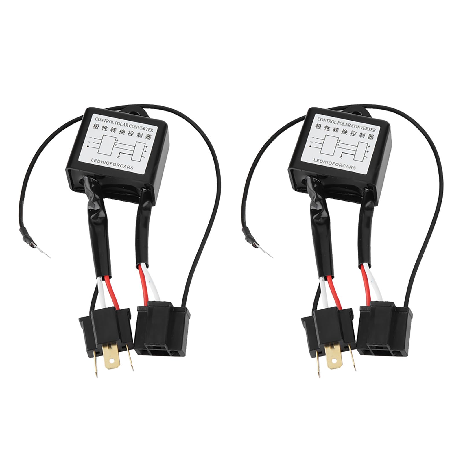 2 pezzi Invertitore di Polarità LED Convertitore Negativo Polare, Convertitore Negativo a LED, Adattatore a Switch Negativo Polare Invertito Polarità per H4