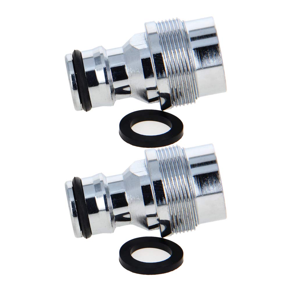 Othmro Women's Garden Hose Quick Connect Nickel-Plated Water Hose Fitting Connectors M18 Threaded Adapter 2Pcs